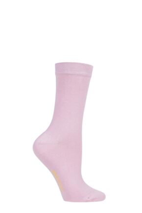 Ladies 1 Pair SOCKSHOP Colour Burst Bamboo Socks with Smooth Toe Seams Pretty In Pink 4-8 Ladies