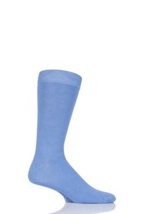 Mens 1 Pair SOCKSHOP Colour Burst Bamboo Socks with Smooth Toe Seams Mr Blue Sky 6-11