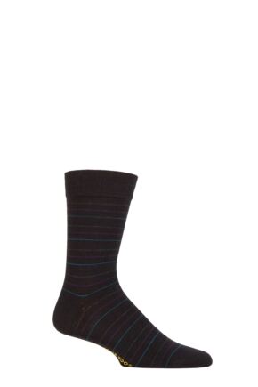 SOCKSHOP 1 Pair Striped Colour Burst Bamboo Socks with Smooth Toe Seams Welcome to the Black Parade 4-8