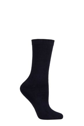 Womens Socks Owl Beige Size UK 4-7 Cotton Rich Seamless Toe 1 Pair EU 36-40