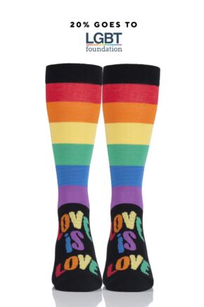 SOCKSHOP Bamboo 1 Pair Pride Rainbow Love is Love Socks