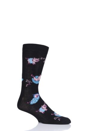 Mens and Ladies SockShop 1 Pair Lazy Panda Bamboo Pigs In Blankets Gift Boxed Socks