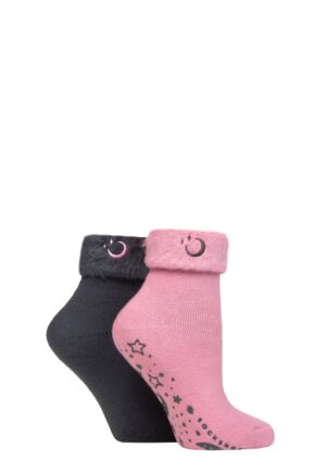 Ladies 2 Pair SOCKSHOP Thermal Home and Bed Socks