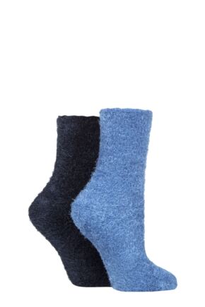 Ladies 2 Pair SOCKSHOP Feather Feel Leisure Socks