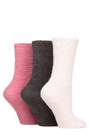 Ladies 3 Pair SOCKSHOP Super Cosy Socks  Wild Rose 4-8 Ladies