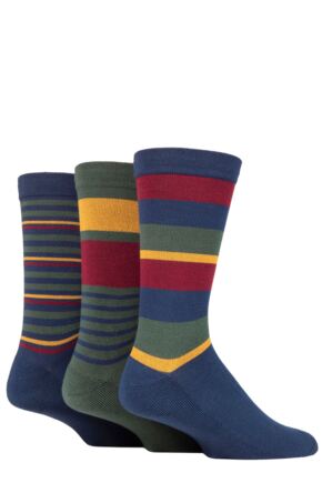 Mens 3 Pair SOCKSHOP Half Cushion Gentle Bamboo Socks
