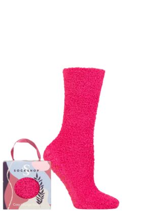 Ladies 1 Pair SOCKSHOP Chenille & Cosy Gift Boxed Socks