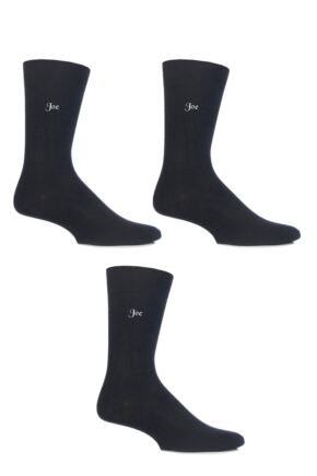 Mens 3 Pair SockShop Embroidered Name Cotton Socks