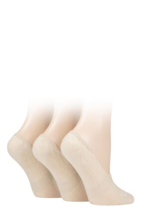Ladies 3 Pair SOCKSHOP Bamboo Fine High Cut Liner