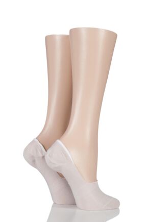Ladies 2 Pair SOCKSHOP Seamless Bamboo Shoe Liners with Smooth Toe Seams