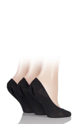 Ladies 3 Pair SOCKSHOP Cotton Rich Shoeliners