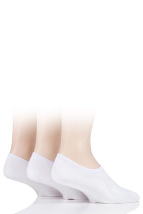 Mens 3 Pair SOCKSHOP Plain Hi Cut Bamboo Liners