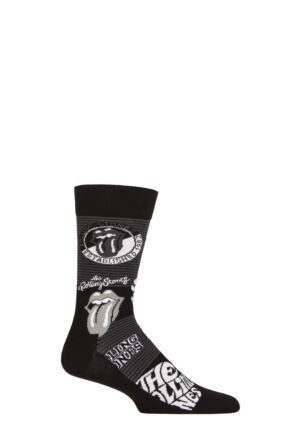 SOCKSHOP Music Collection 1 Pair The Rolling Stones Cotton Socks Mono Logos One Size