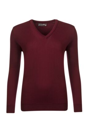 Ladies Great & British Knitwear 100% Merino V Neck Jumper