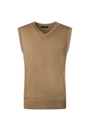 Mens Great & British Knitwear 100% Merino Plain V Neck Slipover