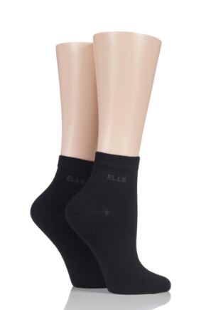 Ladies 2 Pair Elle Bamboo Anklet Socks
