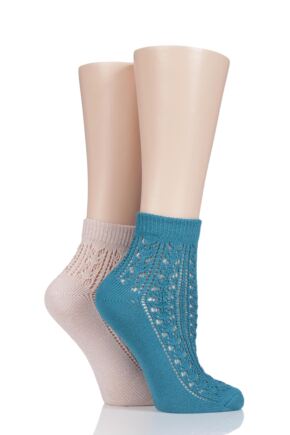 Ladies 2 Pair Elle Dainty and Delicate Soft Pelerine Anklets