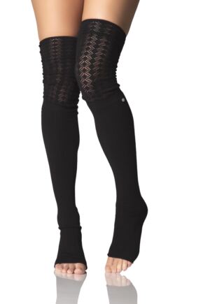 Ladies 1 Pair ToeSox Sasha Over The Knee Open Foot Slouch Socks