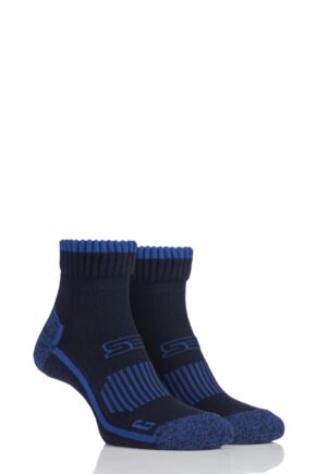 Mens 2 Pair Storm Bloc with BlueGuard Ankle High Walking Socks