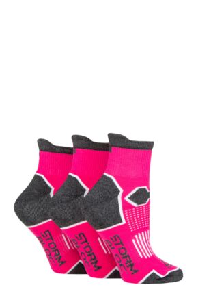 Ladies 3 Pair Storm Bloc Cushioned Ankle Socks