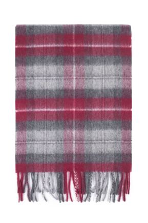 Mens and Ladies Great & British Knitwear Made In Scotland Check 100% Cashmere Scarf
