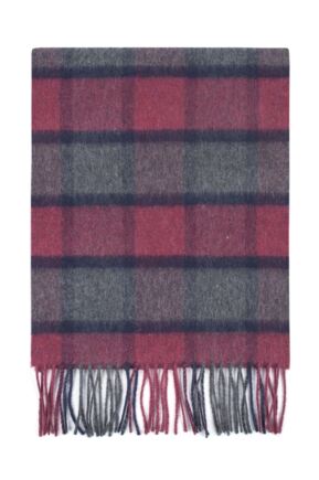Mens and Ladies Great & British Knitwear Made In Scotland Check 100% Cashmere Scarf