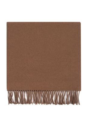 Mens and Ladies Great & British Knitwear Made In Scotland 100% Cashmere Wide Knit Plain Scarf with Fringe