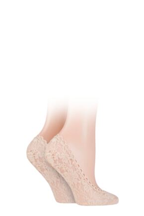 Ladies 2 Pair Elle Lace Shoe Liners