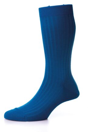 Mens 1 Pair Pantherella Merino Wool Rib Socks