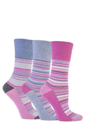 GENTLE GRIP ALLEY STRIPED COTTON SOCKS