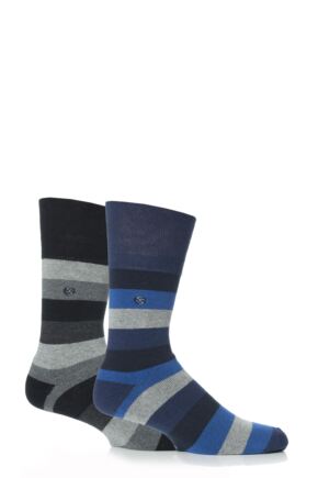 GENTLE GRIP BOLD STRIPE CUSHIONED SOCKS