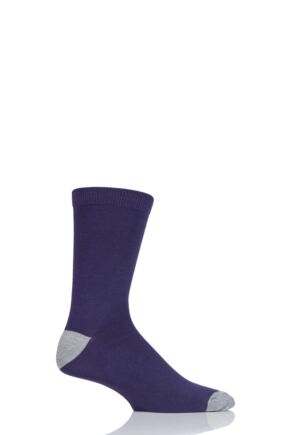 Mens 1 Pair Thought Solid Jack Plain Bamboo and Organic Cotton Socks Purple 7-11 Mens