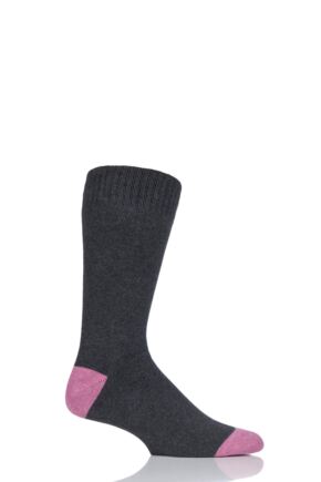 Mens 1 Pair Thought Walker Organic Cotton Walking Socks Charcoal 7-11 Mens