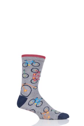 Mens 1 Pair Thought Bicycle Bamboo and Organic Cotton Socks