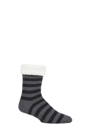Mens 1 Pair Thought Organic Cotton and Recycled Polyester Chunky Lined Cabin Socks
