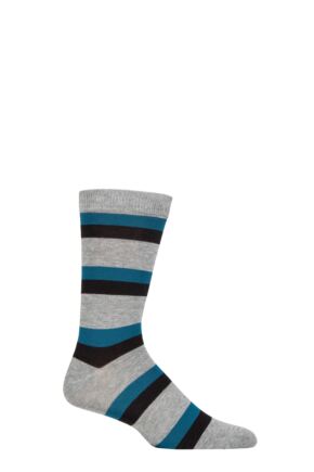 Mens 1 Pair Thought Wilbert Stripe Bamboo and Organic Cotton Socks