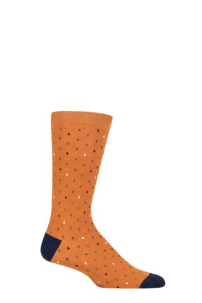 Mens 1 Pair Thought Eman Line Organic Cotton Socks Amber Yellow 7-11 Mens