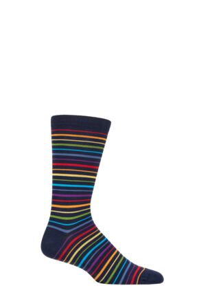 Mens 1 Pair Thought Rainbow Organic Cotton Socks