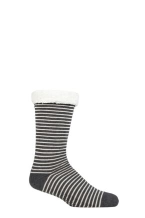 Mens 1 Pair Thought Blaise Striped Organic Cotton Cabin Socks