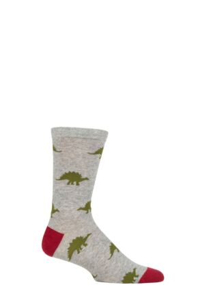 Mens 1 Pair Thought Dinosaur Organic Cotton Socks