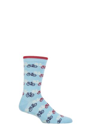 Mens 1 Pair Thought Bicycle Race Bamboo and Organic Cotton Socks