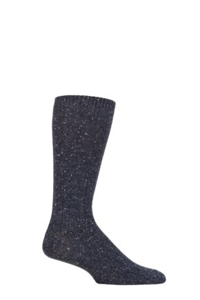 Mens 1 Pair Thought Aaron Ribbed Wool Blend Fleck Socks