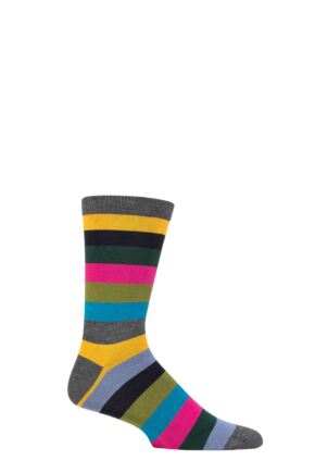 Mens 1 Pair Thought Jase Stripe Bamboo Socks