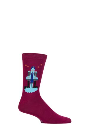 Mens 1 Pair Thought Onyx Rocket Organic Cotton Socks Fig Purple 7-11