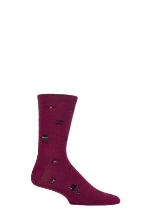 Mens 1 Pair Thought Jett Organic Cotton Smart Socks Fig Purple 7-11