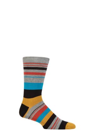 Mens 1 Pair Thought Bamboo and Organic Cotton Striped Socks