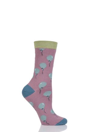 Ladies 1 Pair Thought Balloon Bamboo and Organic Cotton Socks