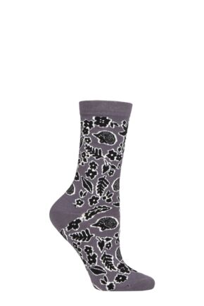 Ladies 1 Pair Thought Essie Forest Animals Organic Cotton Socks