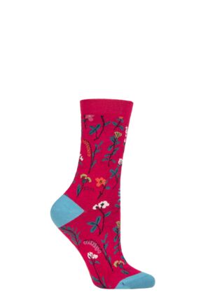 Ladies 1 Pair Thought Mondie Floral Organic Cotton Socks