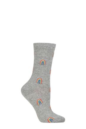 Ladies 1 Pair Thought Rainbow Organic Cotton Socks